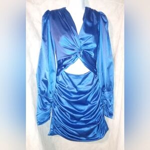 Glamaker Twist Front Ruched Dress